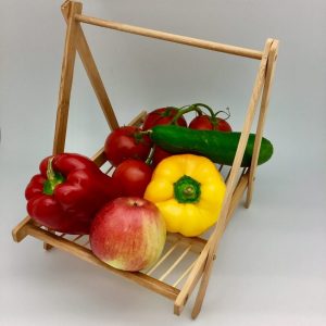 stojak na owoce drewniany naturalny kolor